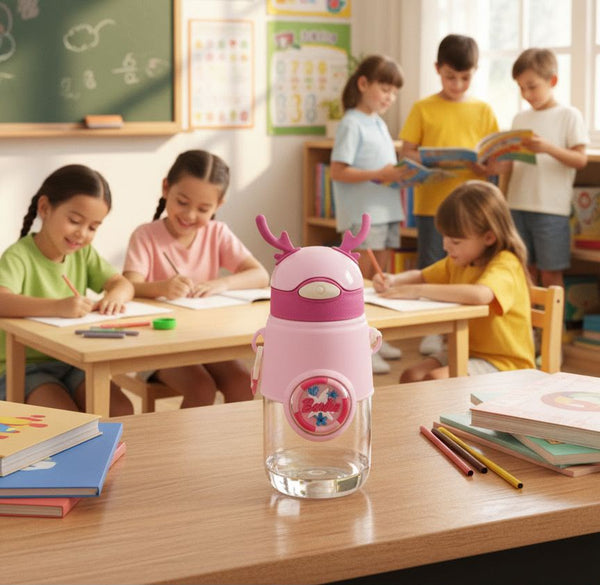 Fancy 3D Cartoon School Water Bottle - Mighty Style