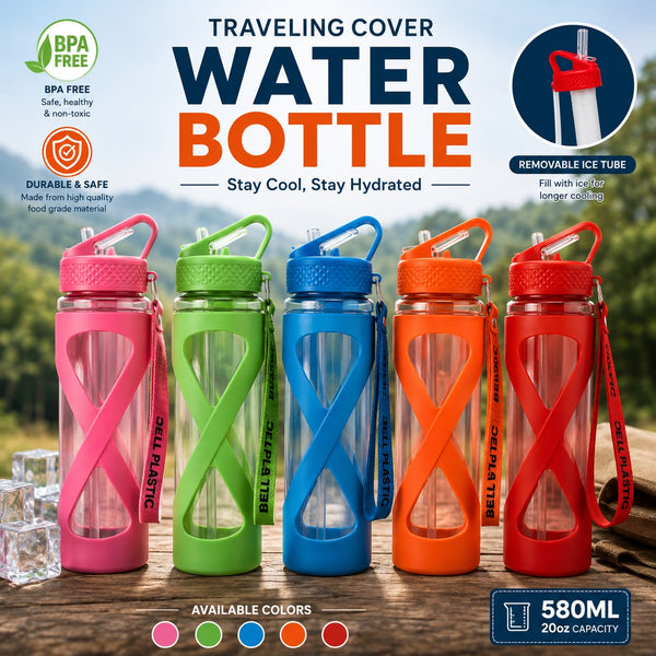 580ml Traveling Water Bottle with Ice Tube - Leak Proof